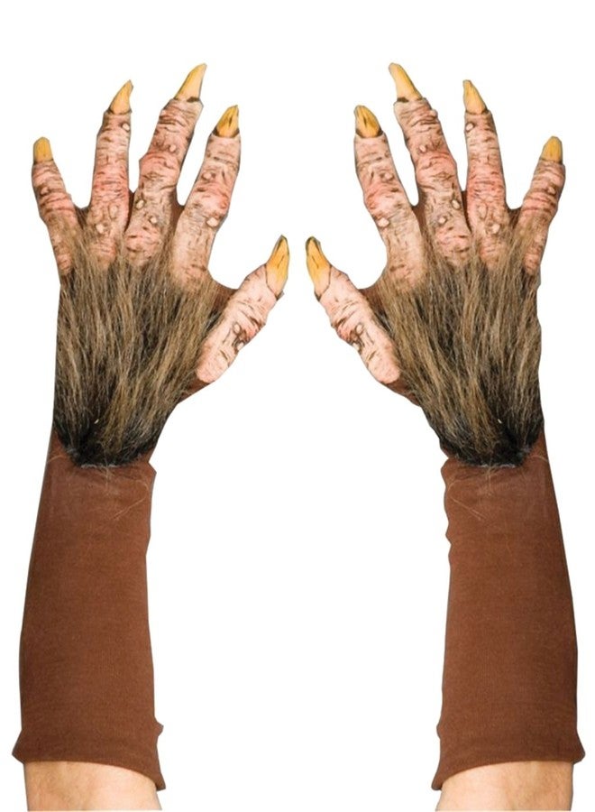 Zagone Studios Zagone Beast Gloves, Brown Faux Fur, Yellow Nails, Gloves - Image 1